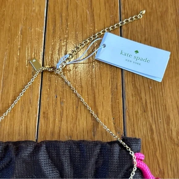 NEW KATE SPADE 12K Gold-Plated ‘Into The Woods’ Fox Pendant Necklace w/ KS Bag - Picture 3 of 5